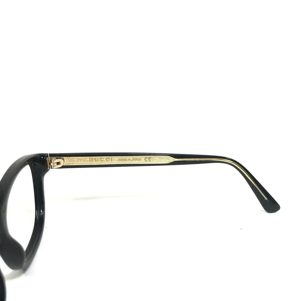 Gucci Eyeglasses Frames GG0315O 001 Black Gold Oval Cat Eye Full Rim 54-19-140